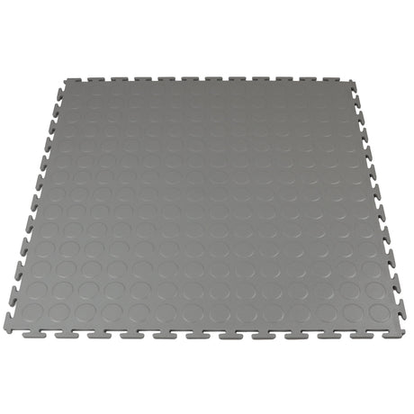 Light Grey Garage Floor Tile Premium Raised Disc