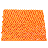 orange vented garage floor tile
