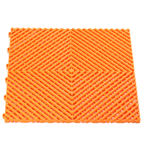 orange vented garage floor tile