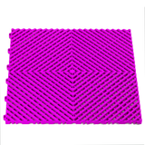 pink vented garage floor tile