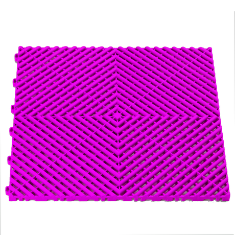 pink vented garage floor tile