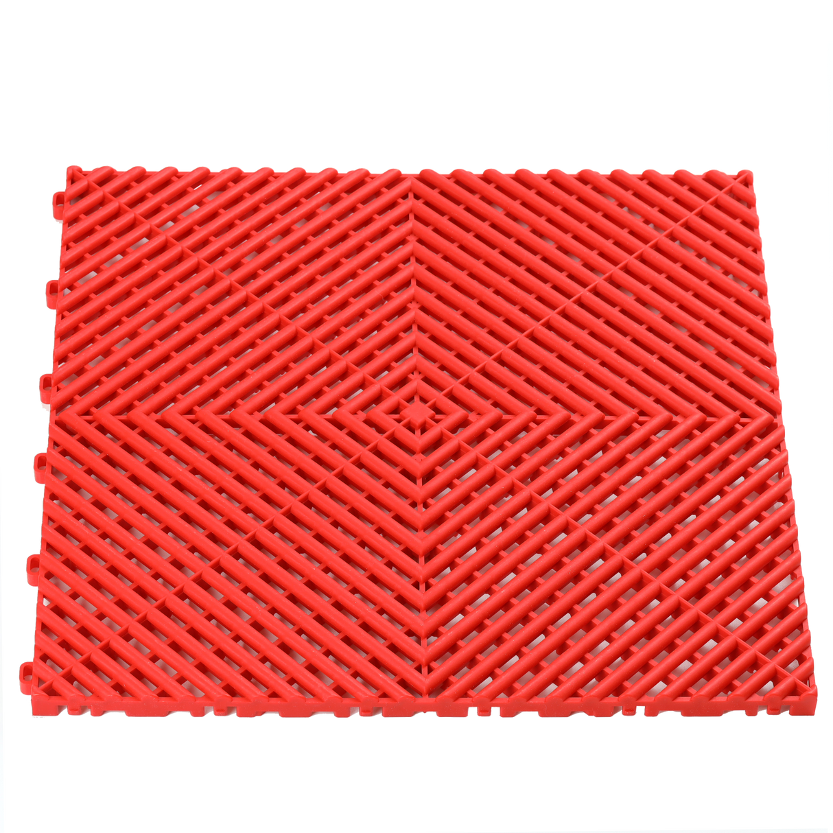 red vented garage floor tile