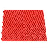 red vented garage floor tile