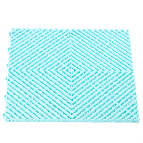 turquoise vented garage floor tile