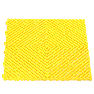 yellow vented garage floor tile